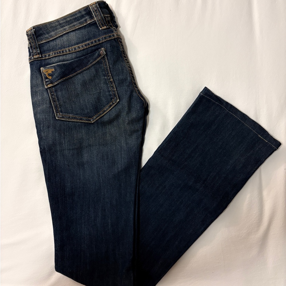 Frankie B. Dark Blue Boot Cut Jeans